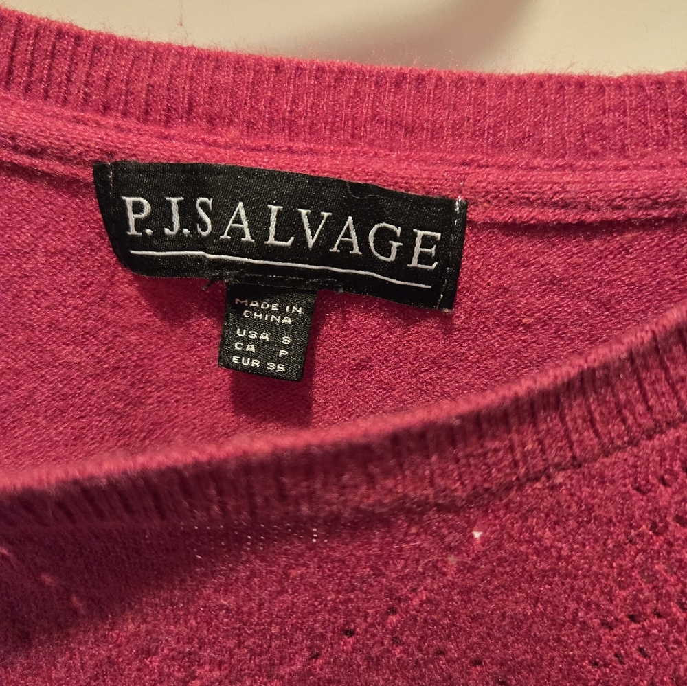 P.J. Salvage Raspberry Crew Neck Sweater Set - Picture 3 of 5